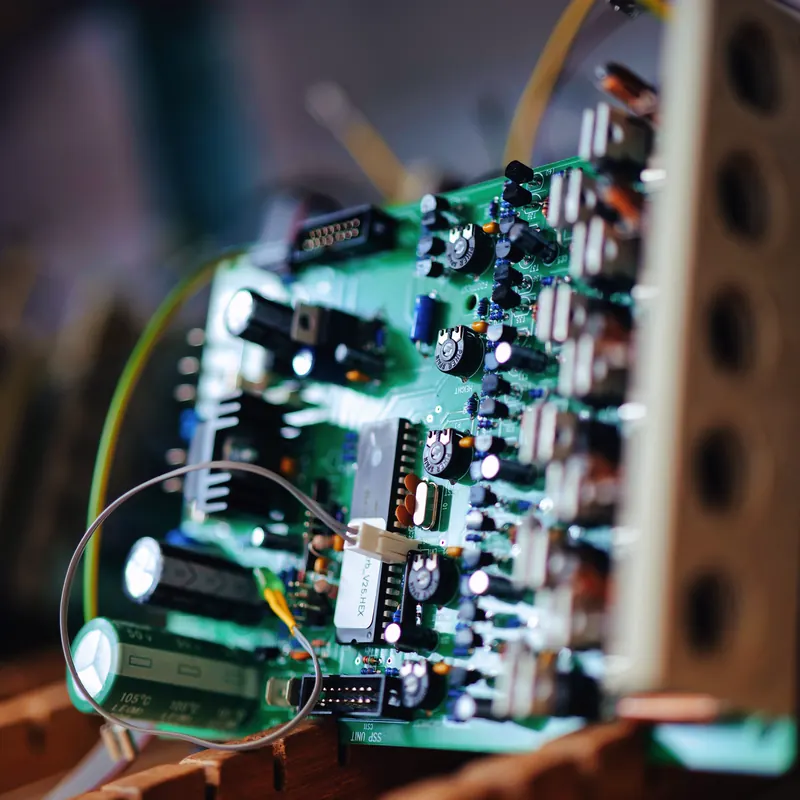 Elektronikai áramköri lap közelről
